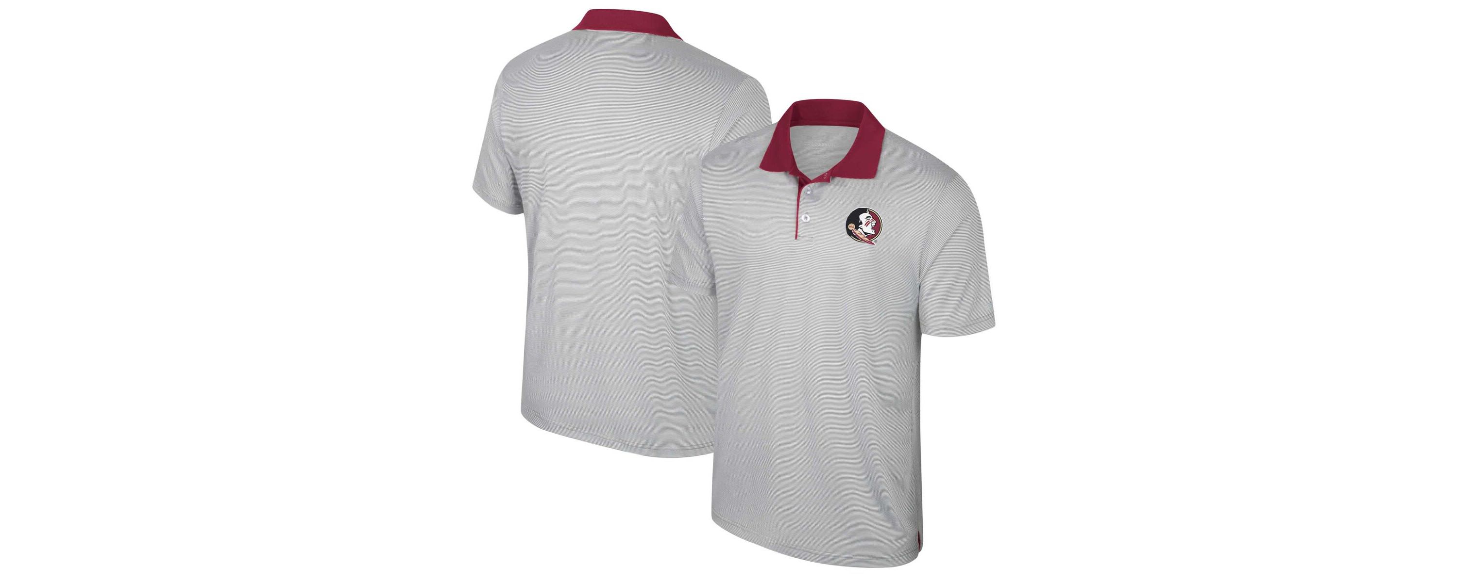 NCAA Florida State Seminoles Big & Tall Tuck Striped Polo