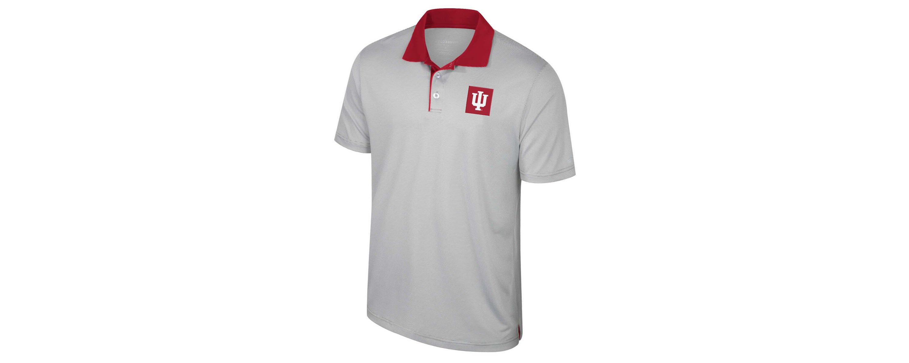 NCAA Indiana Hoosiers Big & Tall Tuck Striped Polo