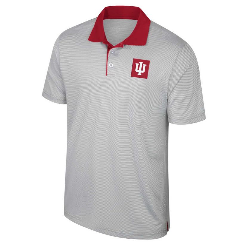 NCAA Indiana Hoosiers Big & Tall Tuck Striped Polo
