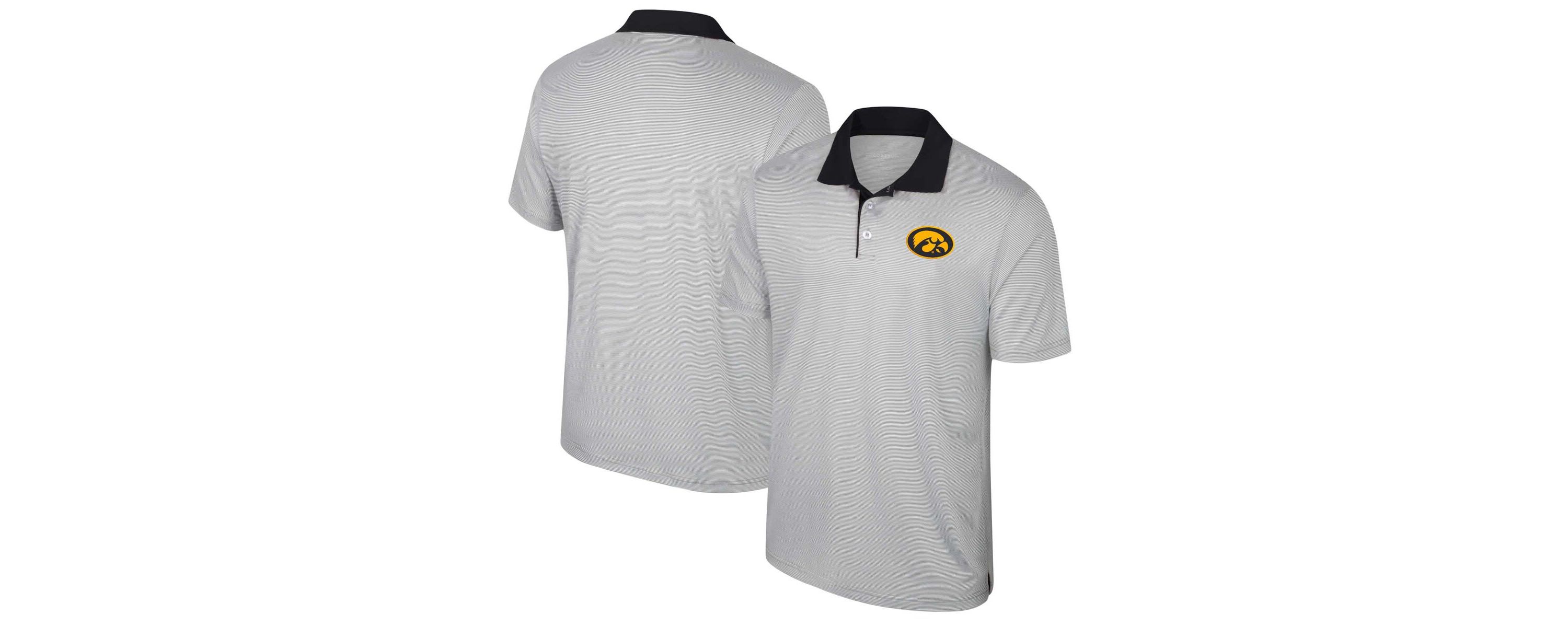 NCAA Iowa Hawkeyes Big & Tall Tuck Striped Polo