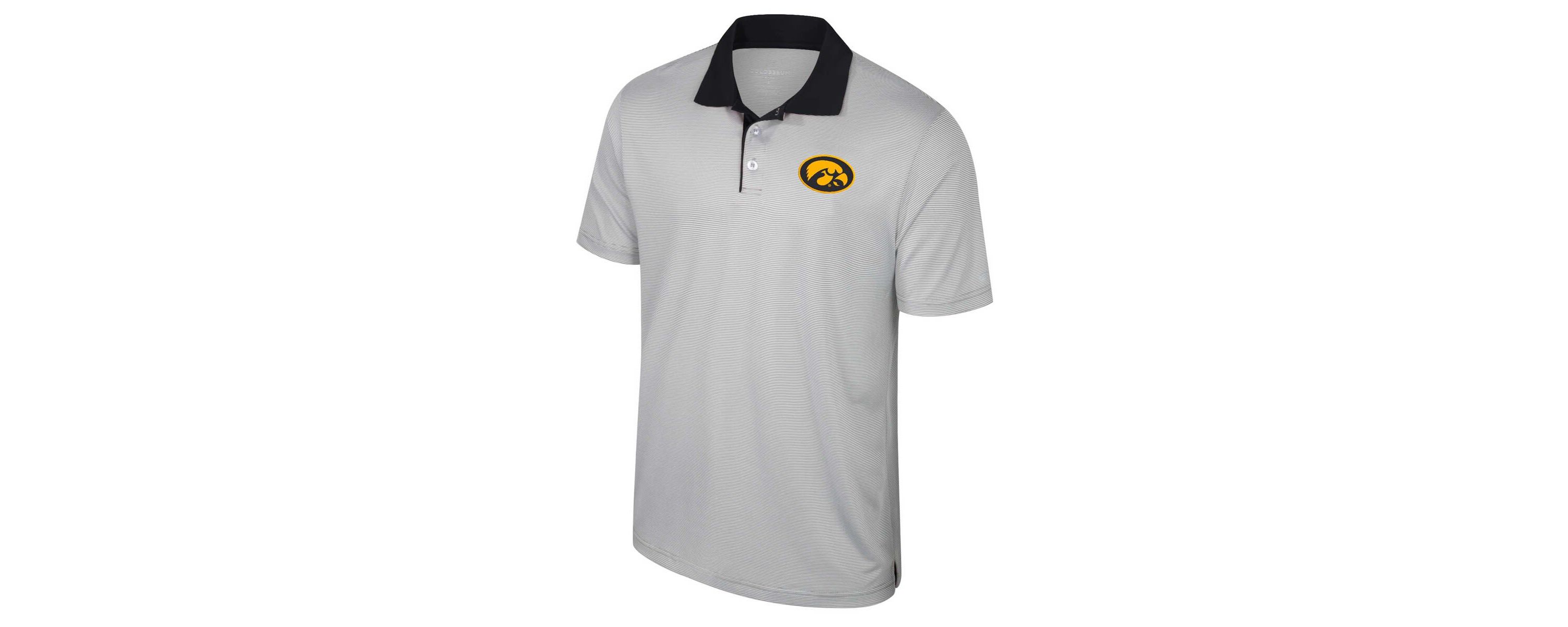 NCAA Iowa Hawkeyes Big & Tall Tuck Striped Polo