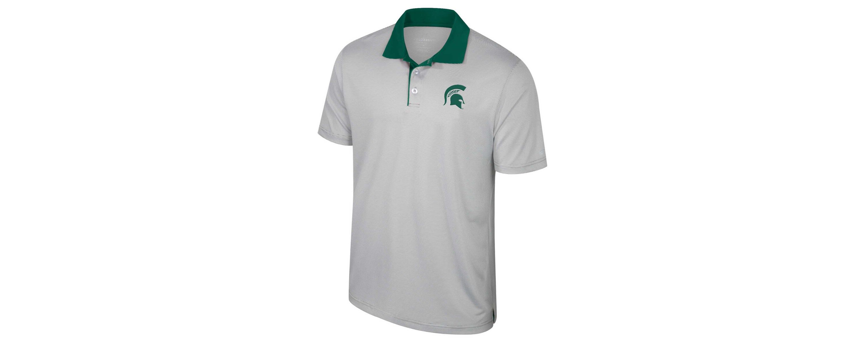 NCAA Michigan State Spartans Big & Tall Tuck Striped Polo