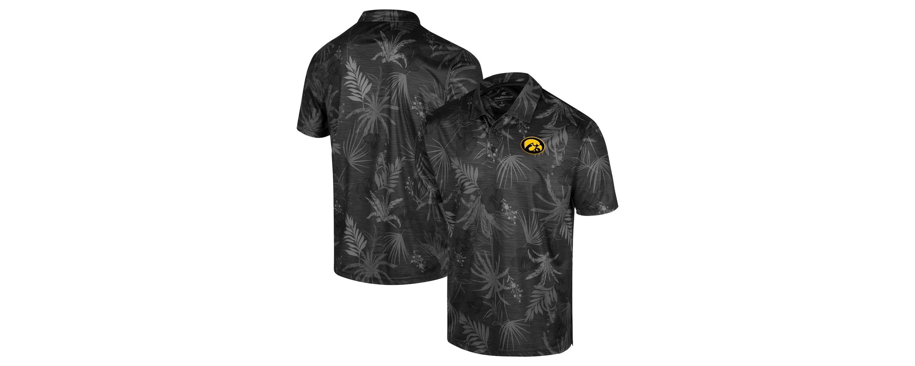 NCAA Iowa Hawkeyes Big & Tall Palms Polo