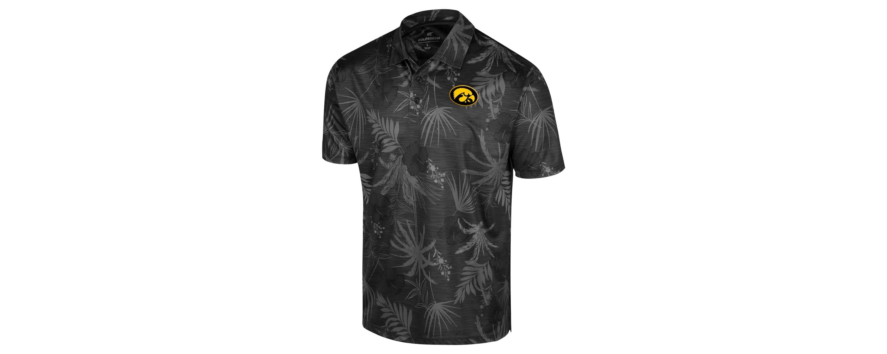 NCAA Iowa Hawkeyes Big & Tall Palms Polo