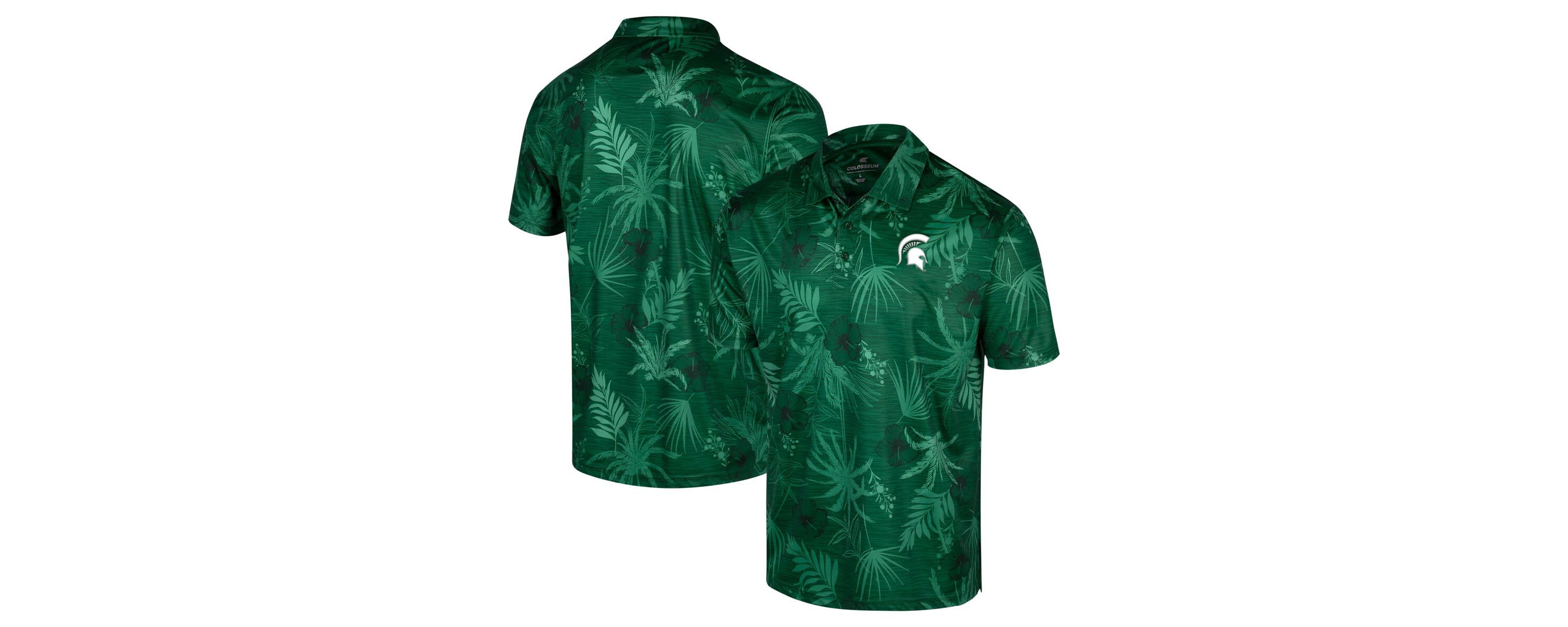 NCAA Michigan State Spartans Big & Tall Palms Polo