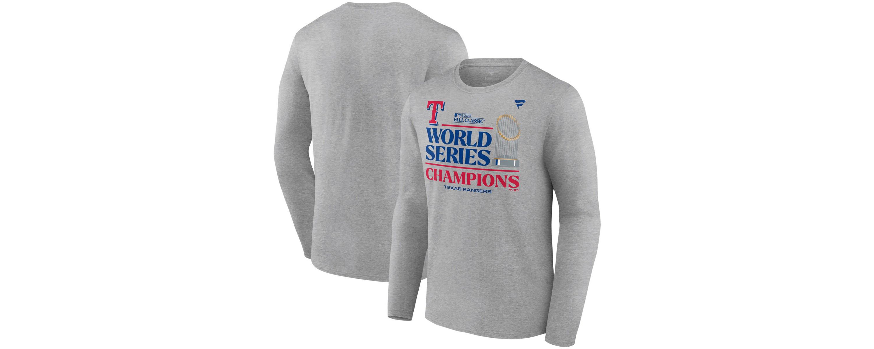 MLB Fanatics Texas Rangers 2023 World Series s Locker Room Long Sleeve T-Shirt