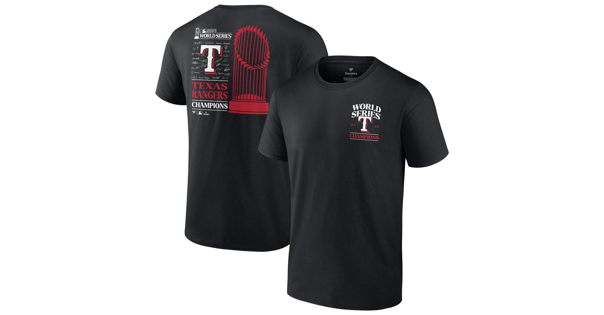 MLB Fanatics Texas Rangers 2023 World Series s Signature Roster T-Shirt