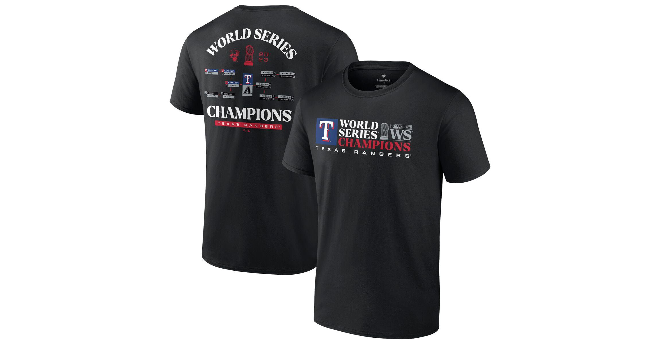 MLB Fanatics Texas Rangers 2023 World Series s Milestone Schedule T-Shirt