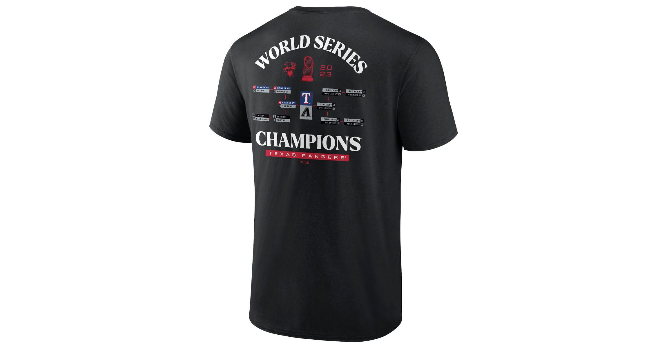 MLB Fanatics Texas Rangers 2023 World Series s Milestone Schedule T-Shirt