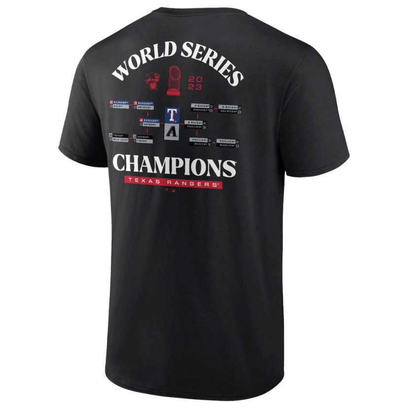 MLB Fanatics Texas Rangers 2023 World Series s Milestone Schedule T-Shirt