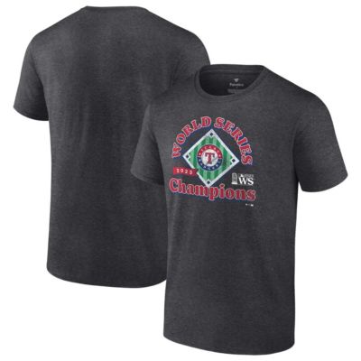 Men's MLB Fanatics Texas Rangers 2023 World Series s Franchise Guys T-Shirt, Grey, Small
