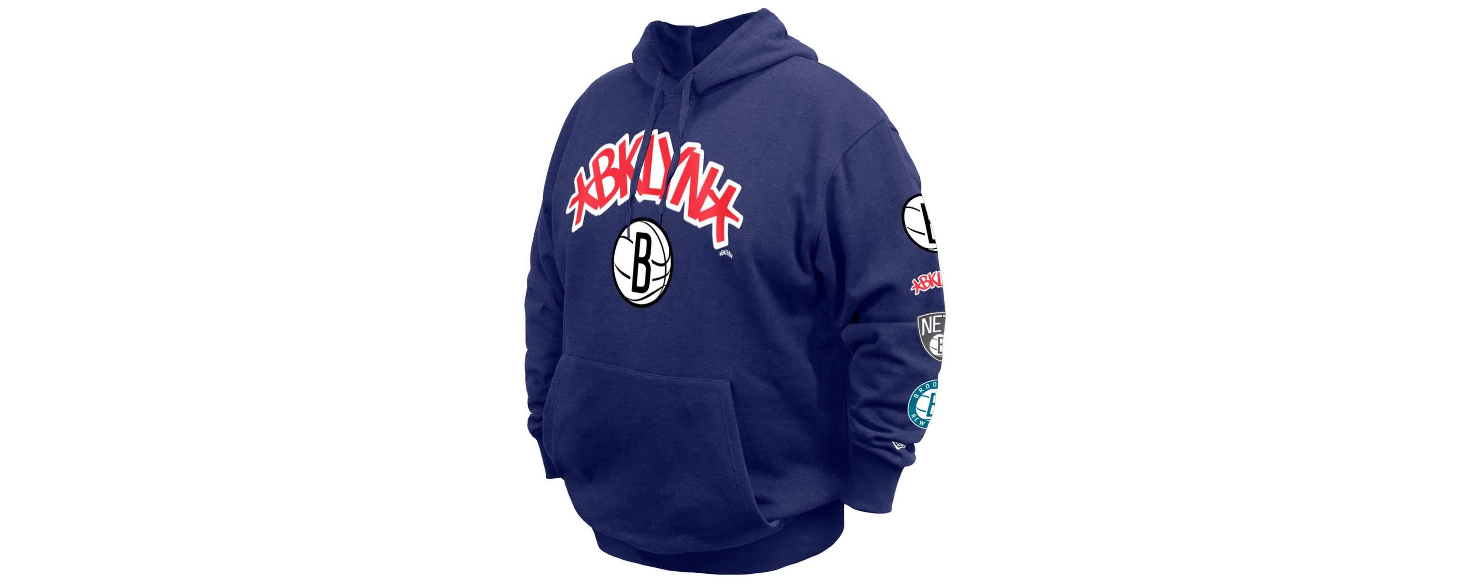 NBA Brooklyn Nets Big & Tall 2023/24 City Edition Pullover Hoodie