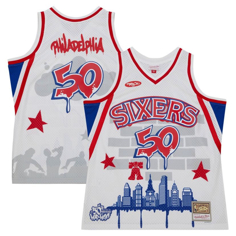 NBA x Tats Cru Philadelphia 76ers Hardwood Classics Fashion Jersey