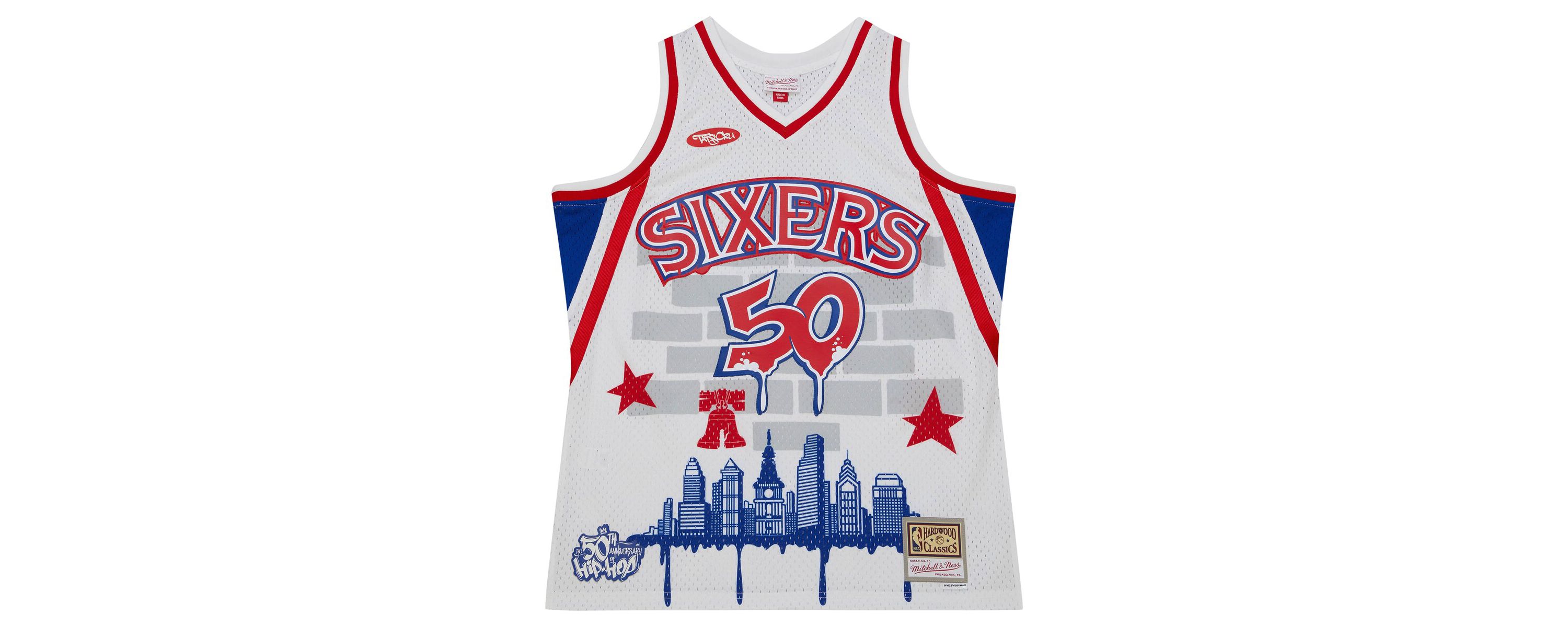 NBA x Tats Cru Philadelphia 76ers Hardwood Classics Fashion Jersey