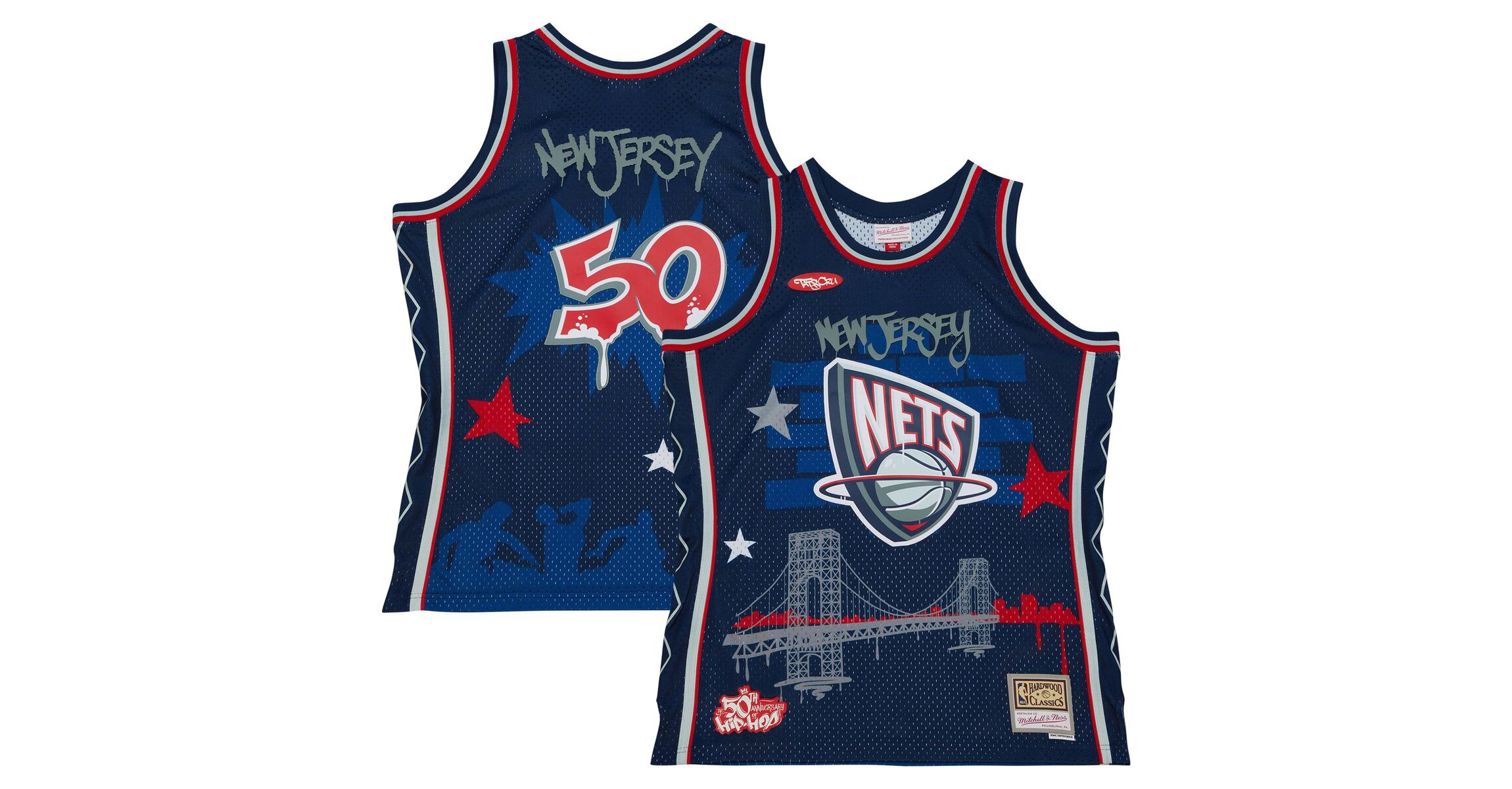 Hardwood Classic Teams x Tats Cru New Jersey Nets Hardwood Classics Fashion Jersey
