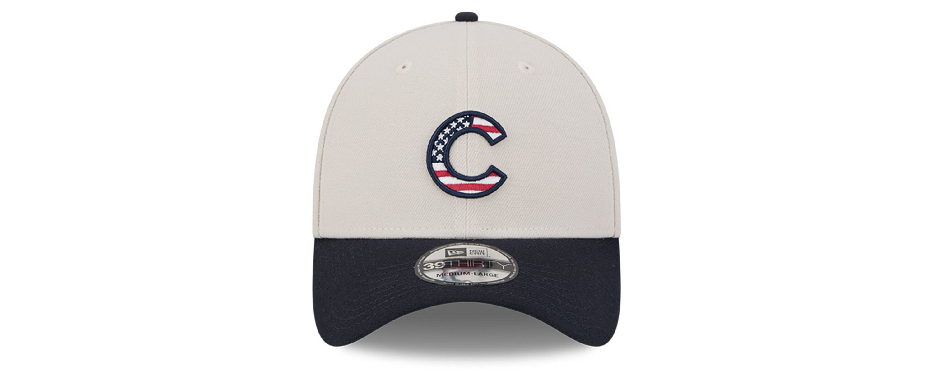 MLB Khaki/Black Chicago Cubs 2024 Fourth of July 39THIRTY Flex Hat