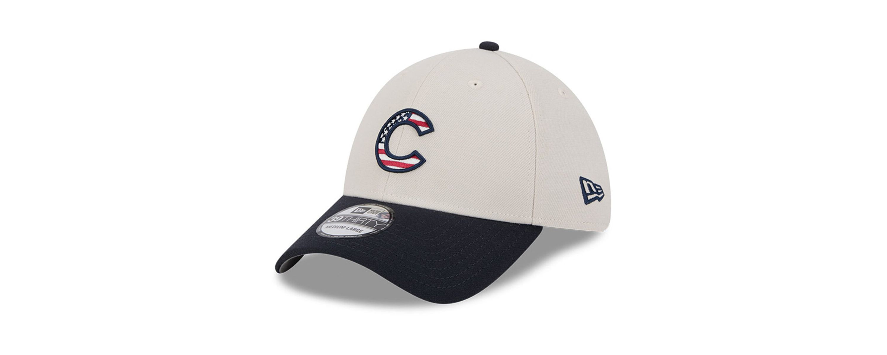 MLB Khaki/Black Chicago Cubs 2024 Fourth of July 39THIRTY Flex Hat