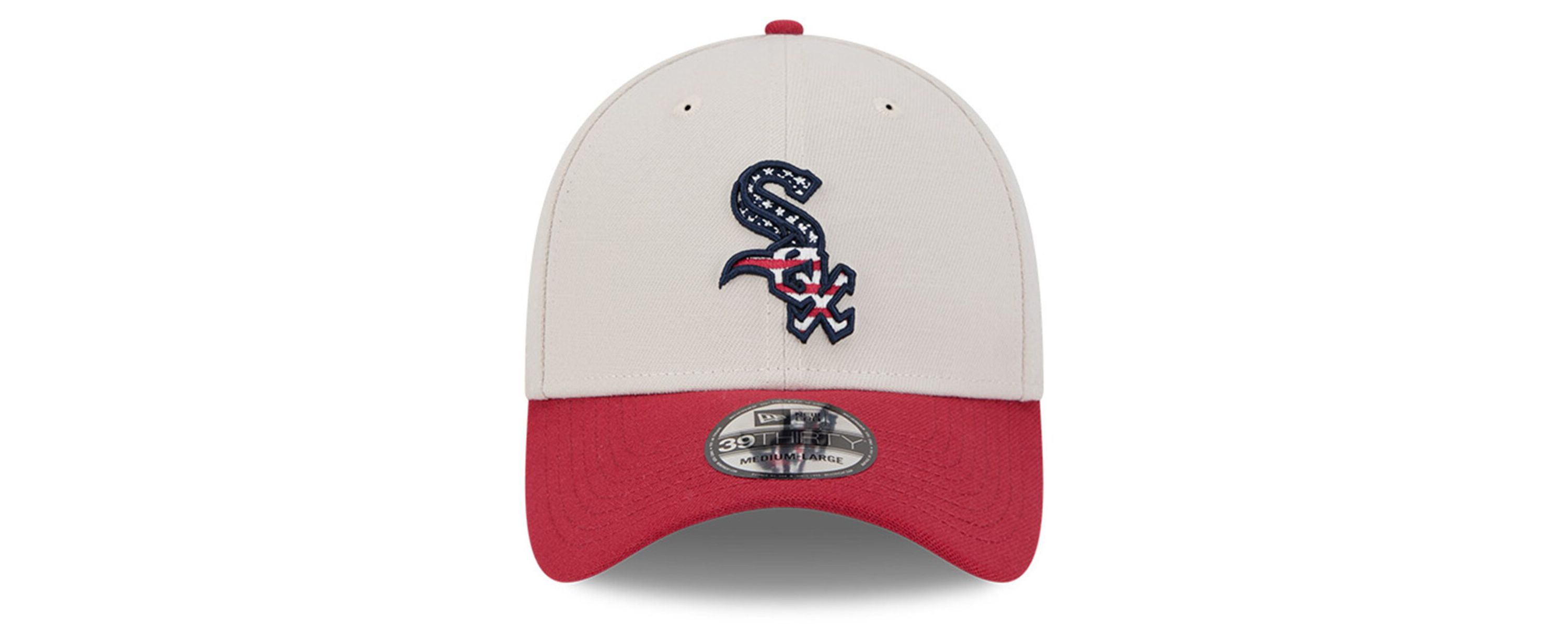 Chicago White Sox MLB Khaki/Red Chicago Sox 2024 Fourth of July 39THIRTY Flex Hat