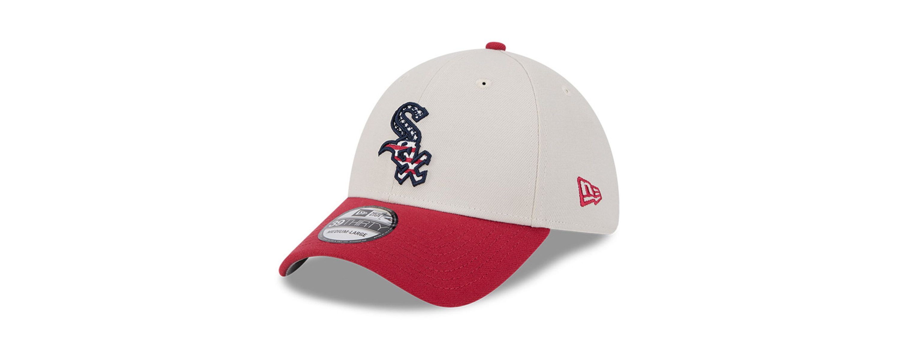 Chicago White Sox MLB Khaki/Red Chicago Sox 2024 Fourth of July 39THIRTY Flex Hat