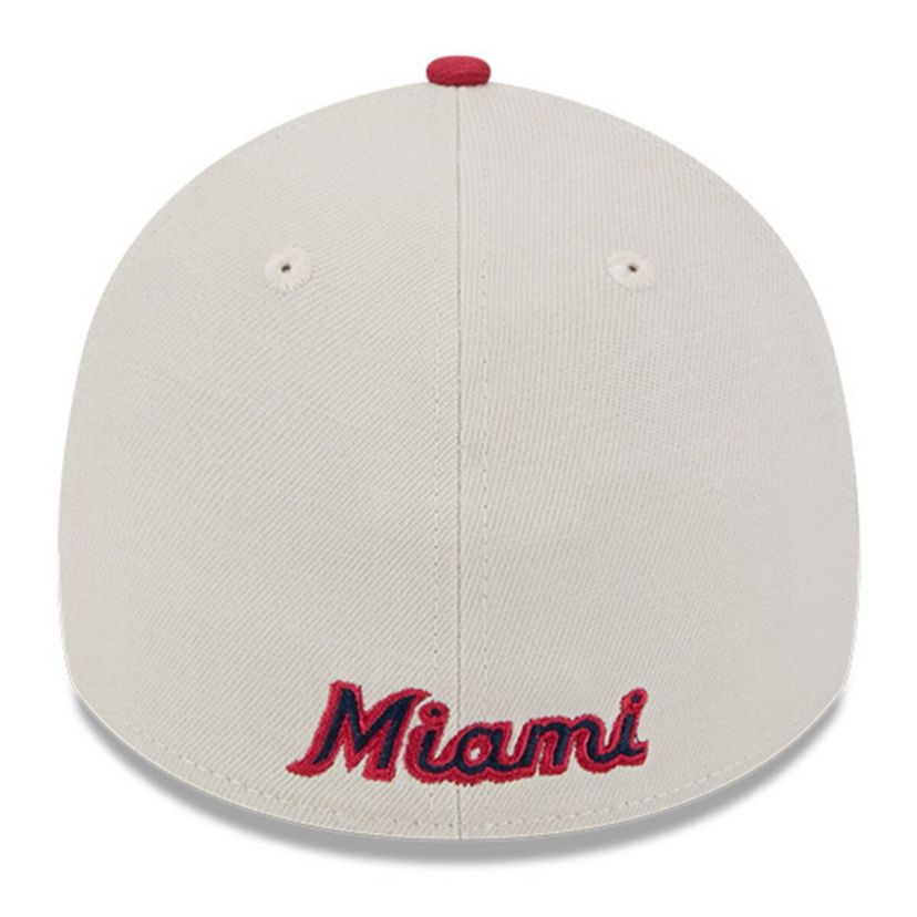 MLB Khaki/Red Miami Marlins 2024 Fourth of July 39THIRTY Flex Hat