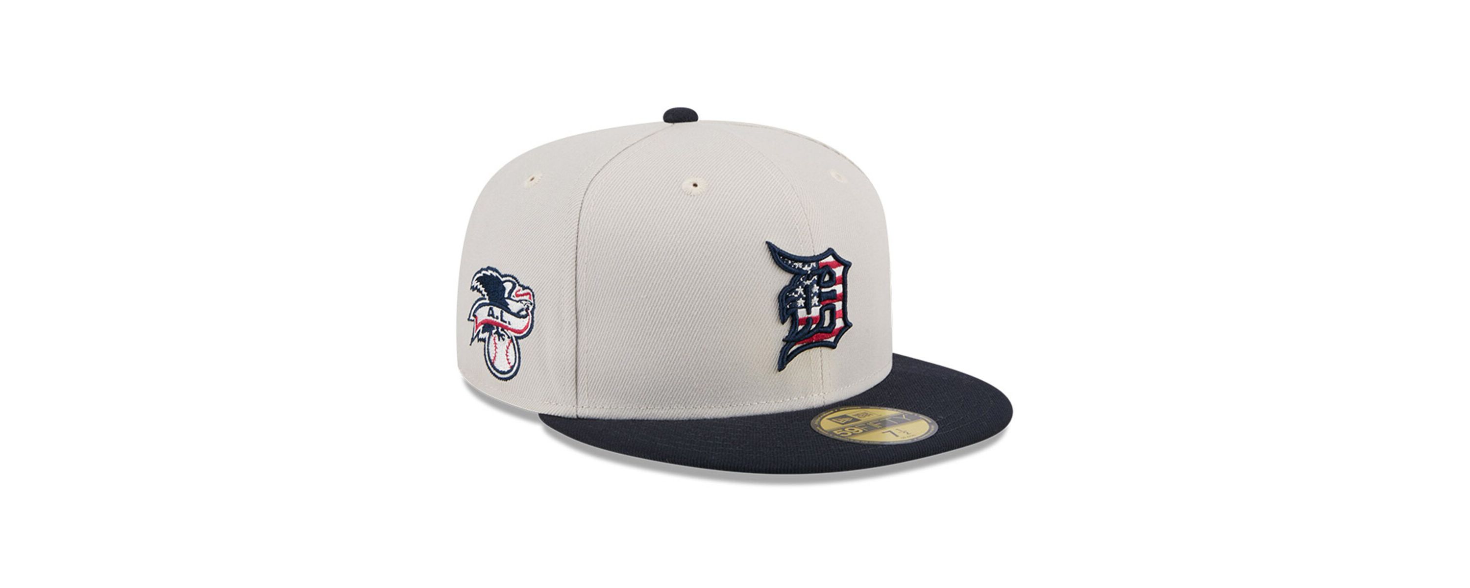 MLB Khaki/Black Detroit Tigers 2024 Fourth of July 59FIFTY Fitted Hat