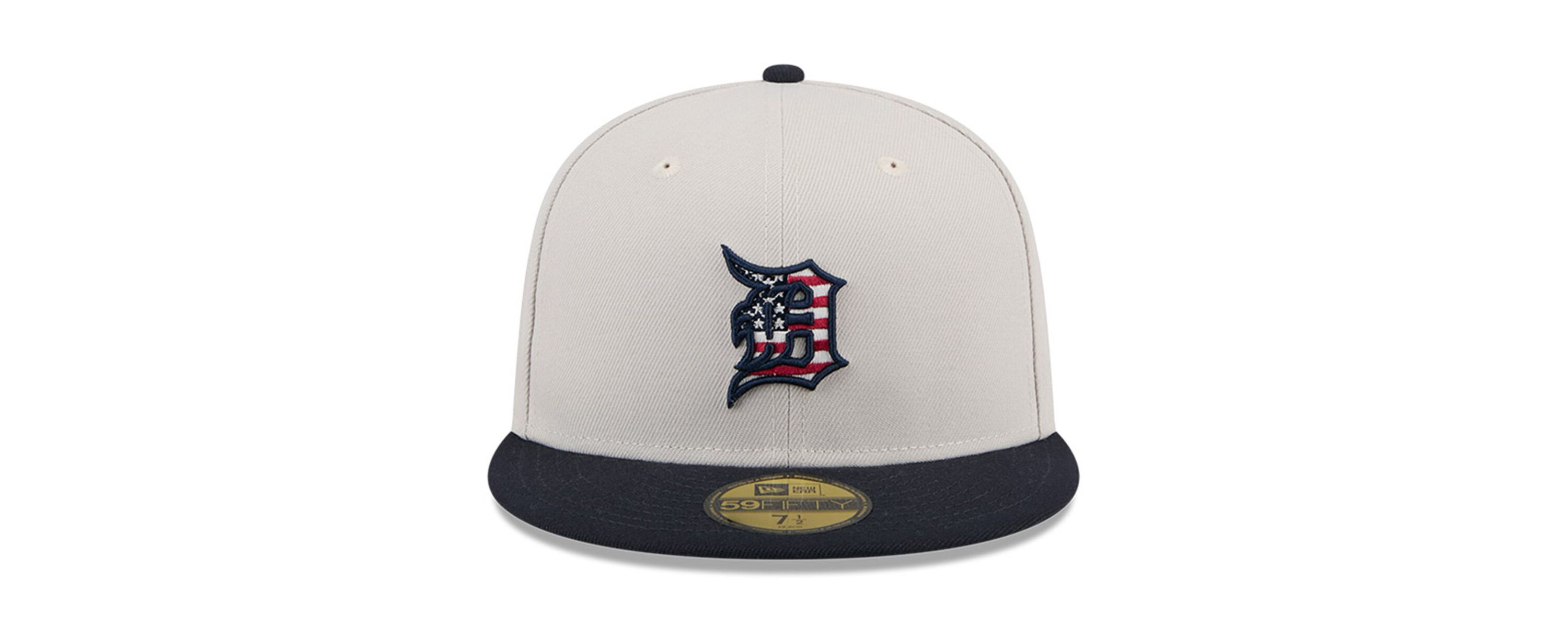 MLB Khaki/Black Detroit Tigers 2024 Fourth of July 59FIFTY Fitted Hat