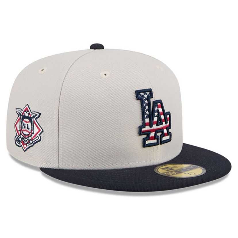 MLB Khaki/Black Los Angeles Dodgers 2024 Fourth of July 59FIFTY Fitted Hat