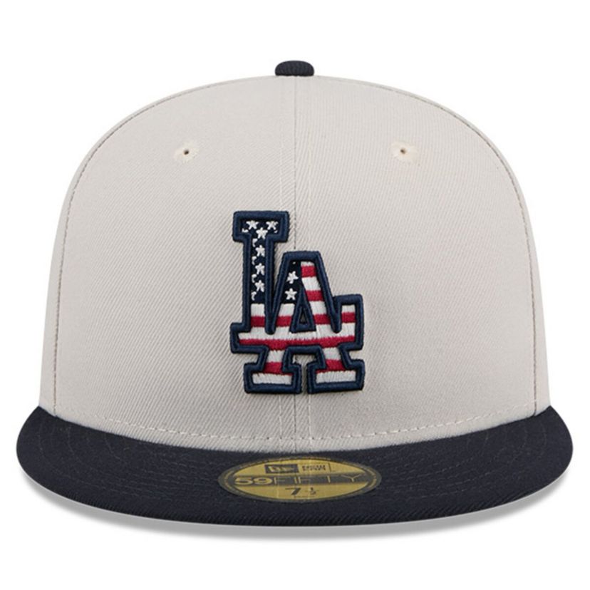 MLB Khaki/Black Los Angeles Dodgers 2024 Fourth of July 59FIFTY Fitted Hat