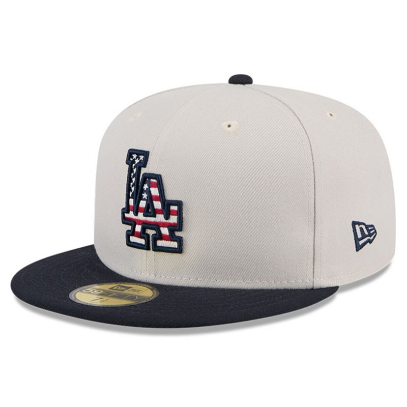 MLB Khaki/Black Los Angeles Dodgers 2024 Fourth of July 59FIFTY Fitted Hat