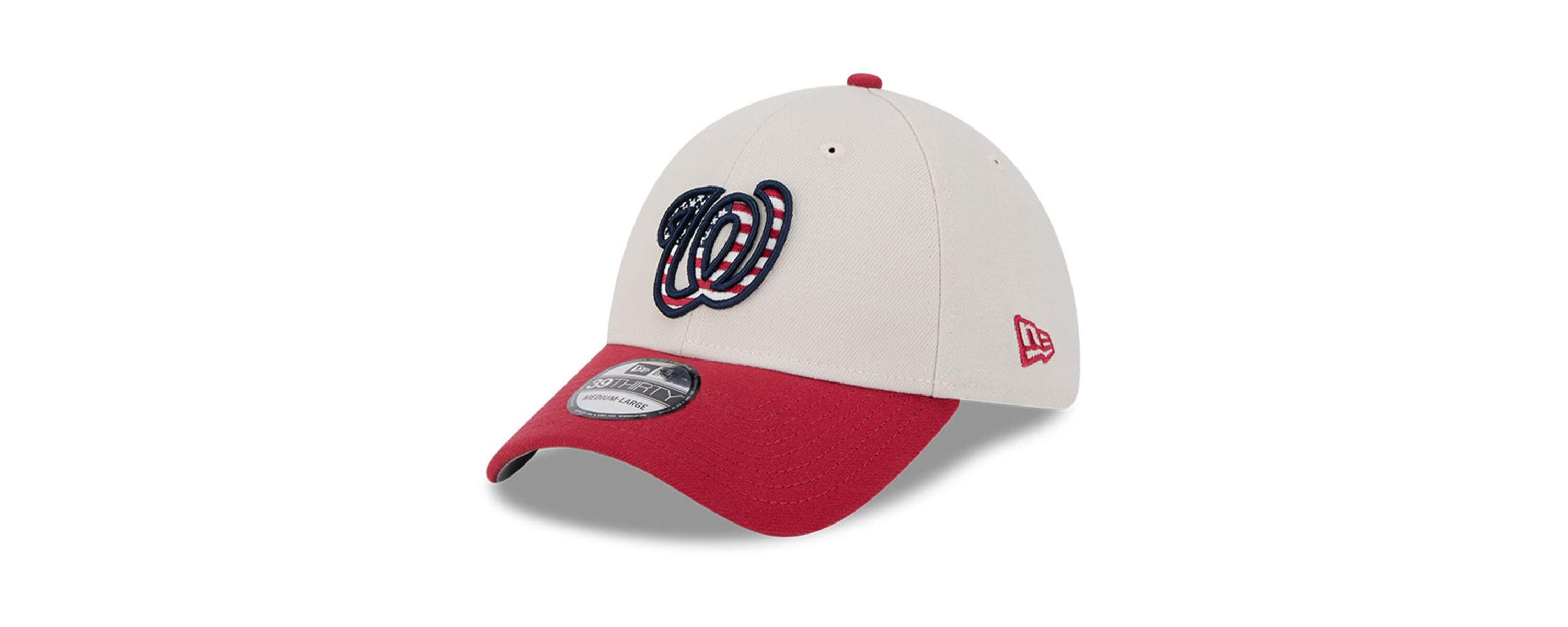 MLB Khaki/Red Washington Nationals 2024 Fourth of July 39THIRTY Flex Hat