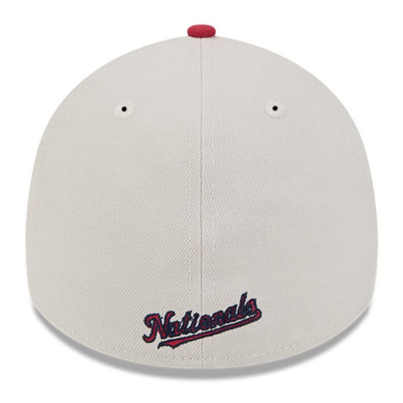 MLB Khaki/Red Washington Nationals 2024 Fourth of July 39THIRTY Flex Hat