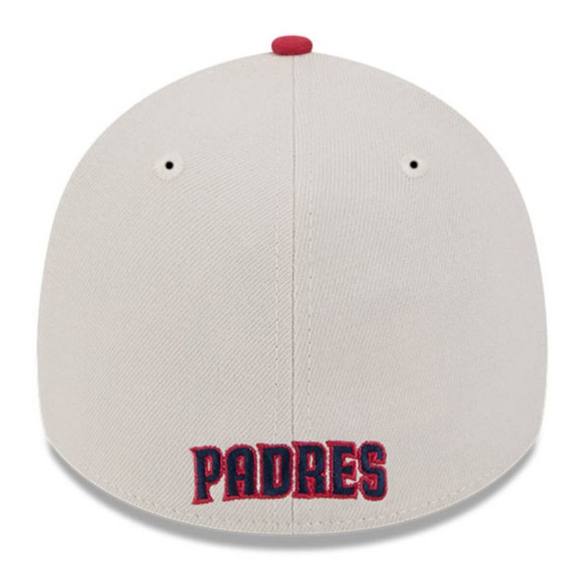 MLB Khaki/Red San Diego Padres 2024 Fourth of July 39THIRTY Flex Hat