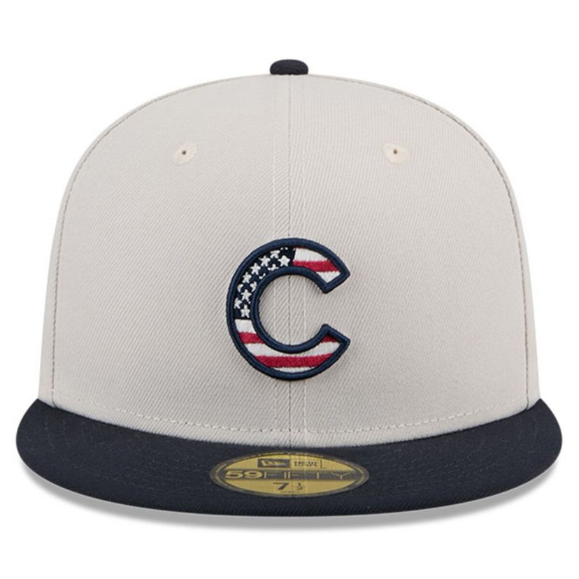 MLB Khaki/Black Chicago Cubs 2024 Fourth of July 59FIFTY Fitted Hat