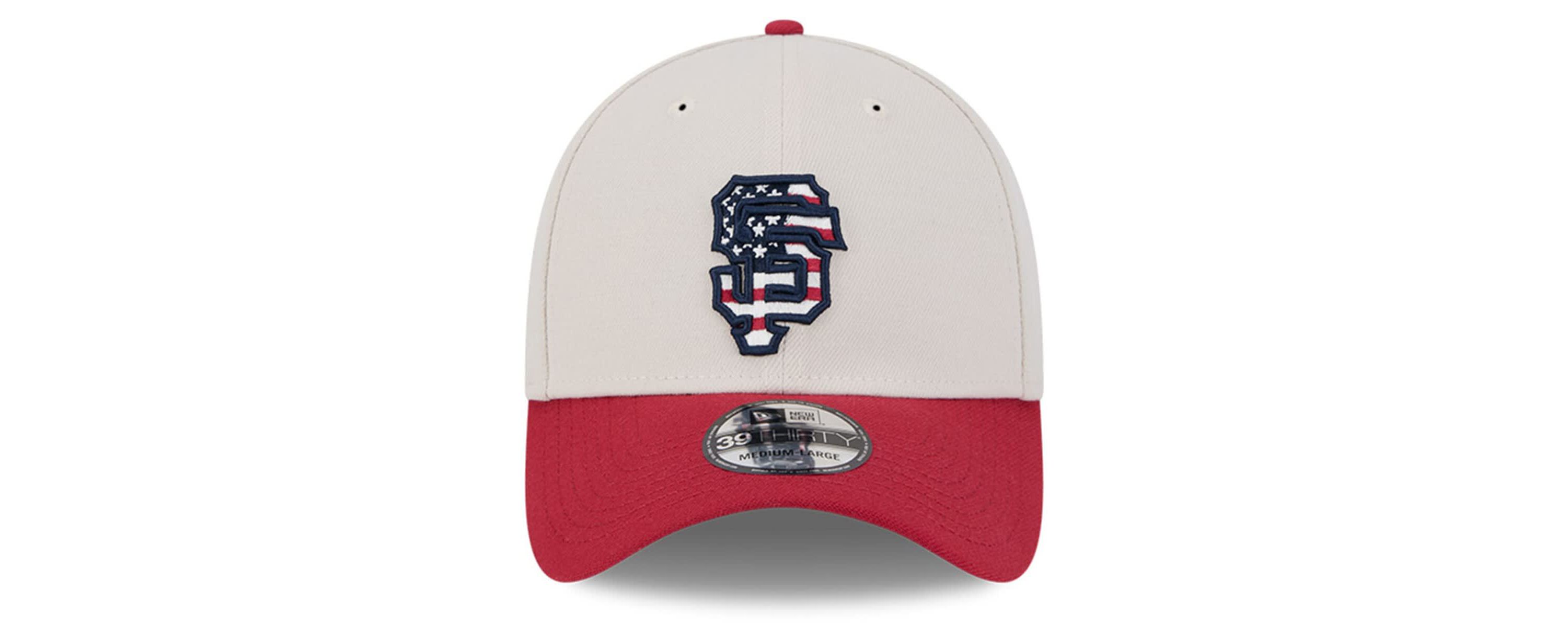 MLB Khaki/Red San Francisco Giants 2024 Fourth of July 39THIRTY Flex Hat