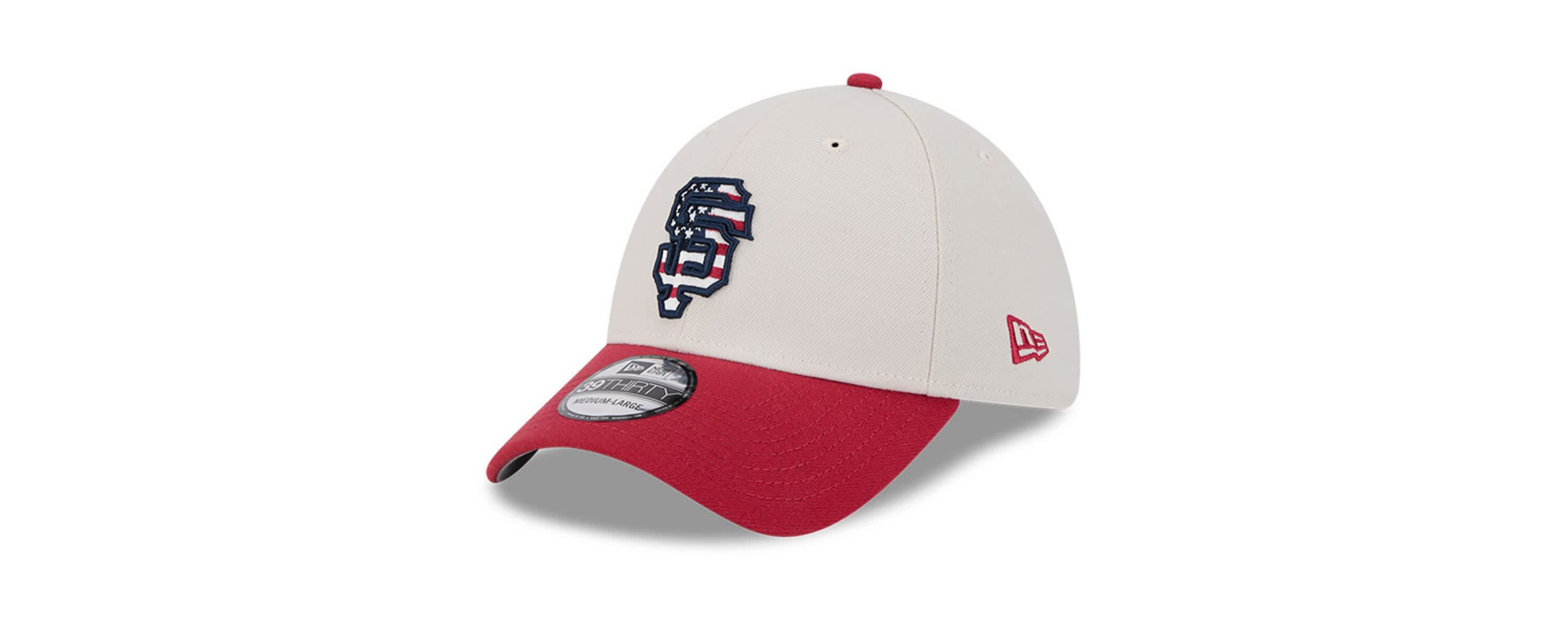 MLB Khaki/Red San Francisco Giants 2024 Fourth of July 39THIRTY Flex Hat