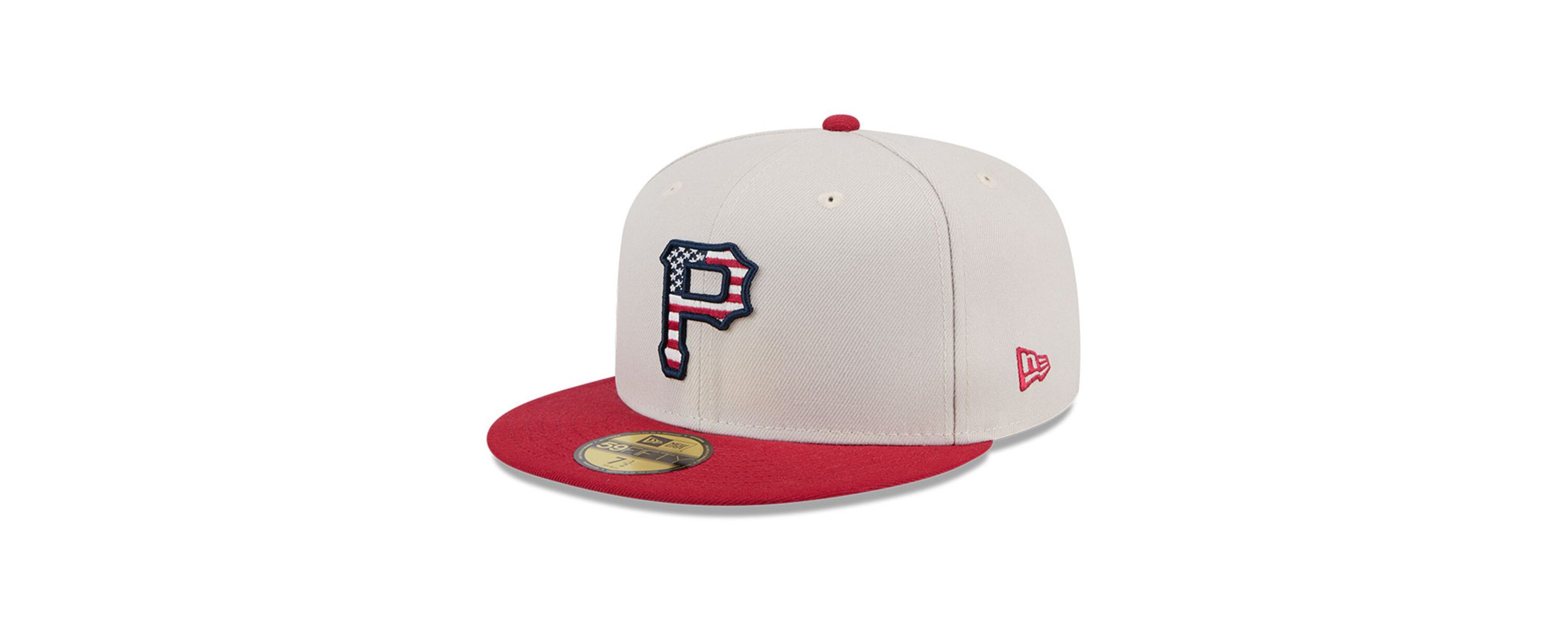 MLB Khaki/Red Pittsburgh Pirates 2024 Fourth of July 59FIFTY Fitted Hat