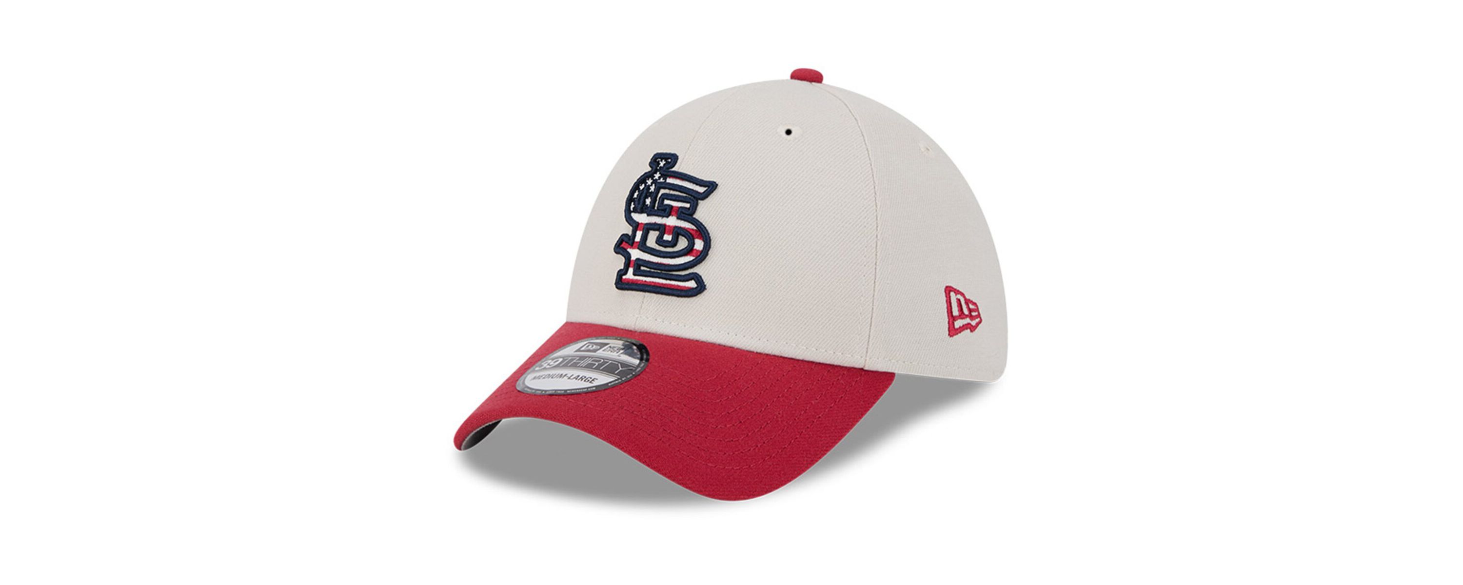 MLB Khaki/Red St. Louis Cardinals 2024 Fourth of July 39THIRTY Flex Hat