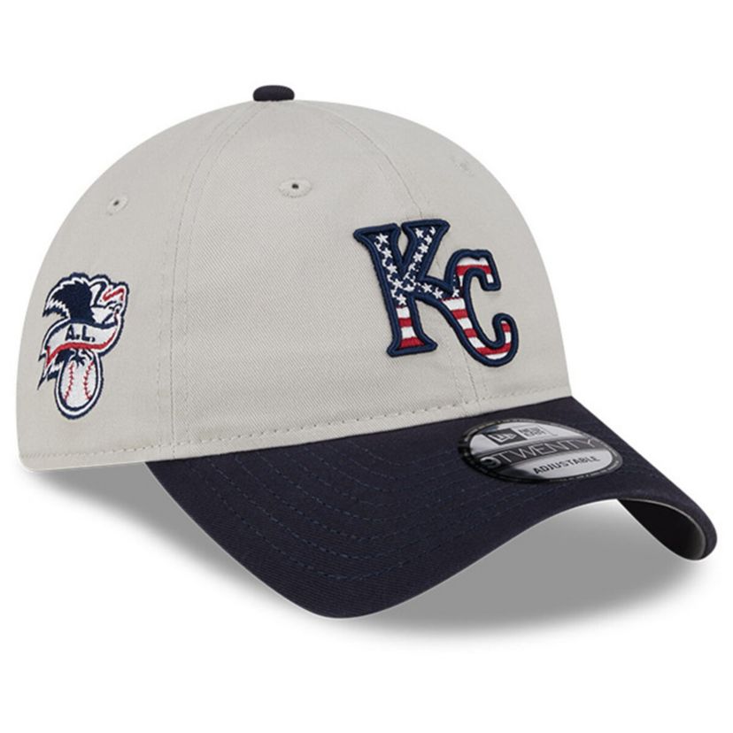 MLB Khaki/Black Kansas City Royals 2024 Fourth of July 9TWENTY Adjustable Hat