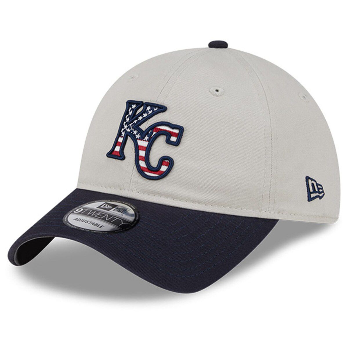 MLB Khaki/Black Kansas City Royals 2024 Fourth of July 9TWENTY Adjustable Hat