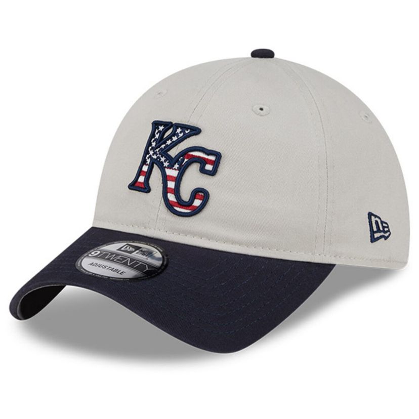 MLB Khaki/Black Kansas City Royals 2024 Fourth of July 9TWENTY Adjustable Hat