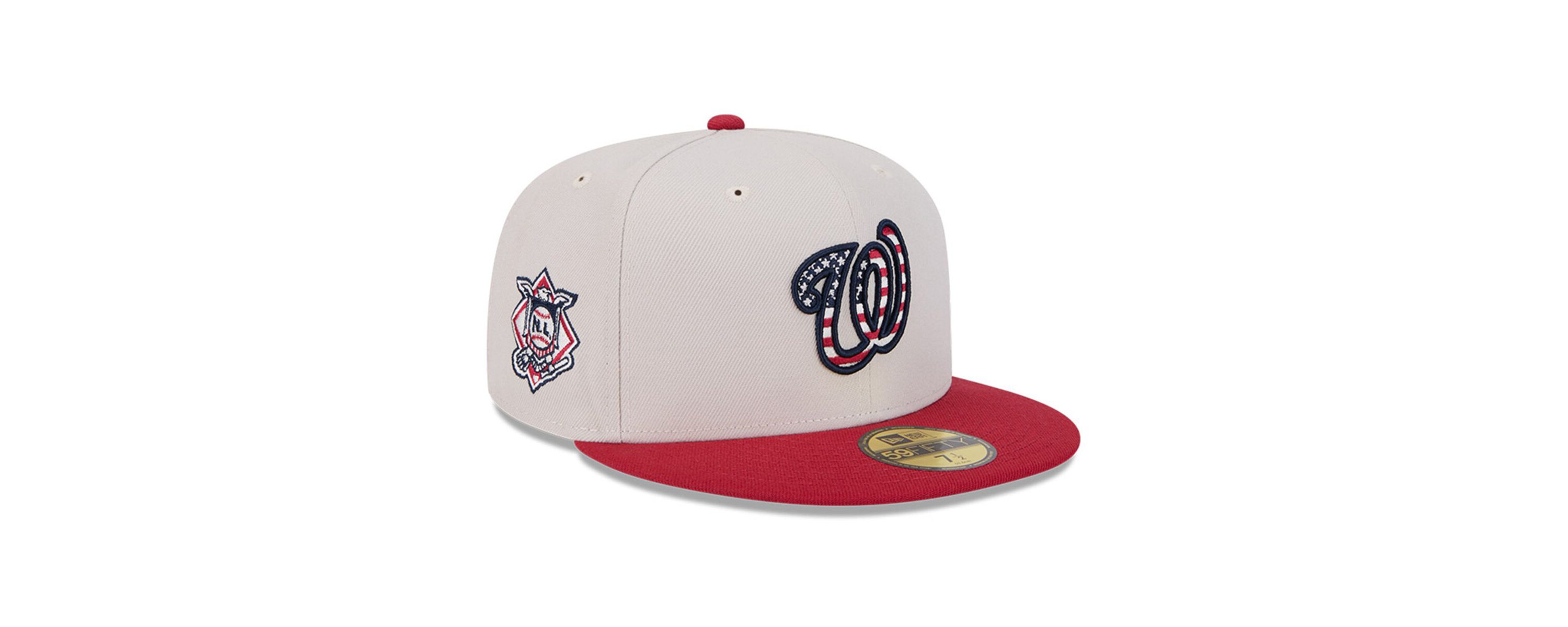 MLB Khaki/Red Washington Nationals 2024 Fourth of July 59FIFTY Fitted Hat