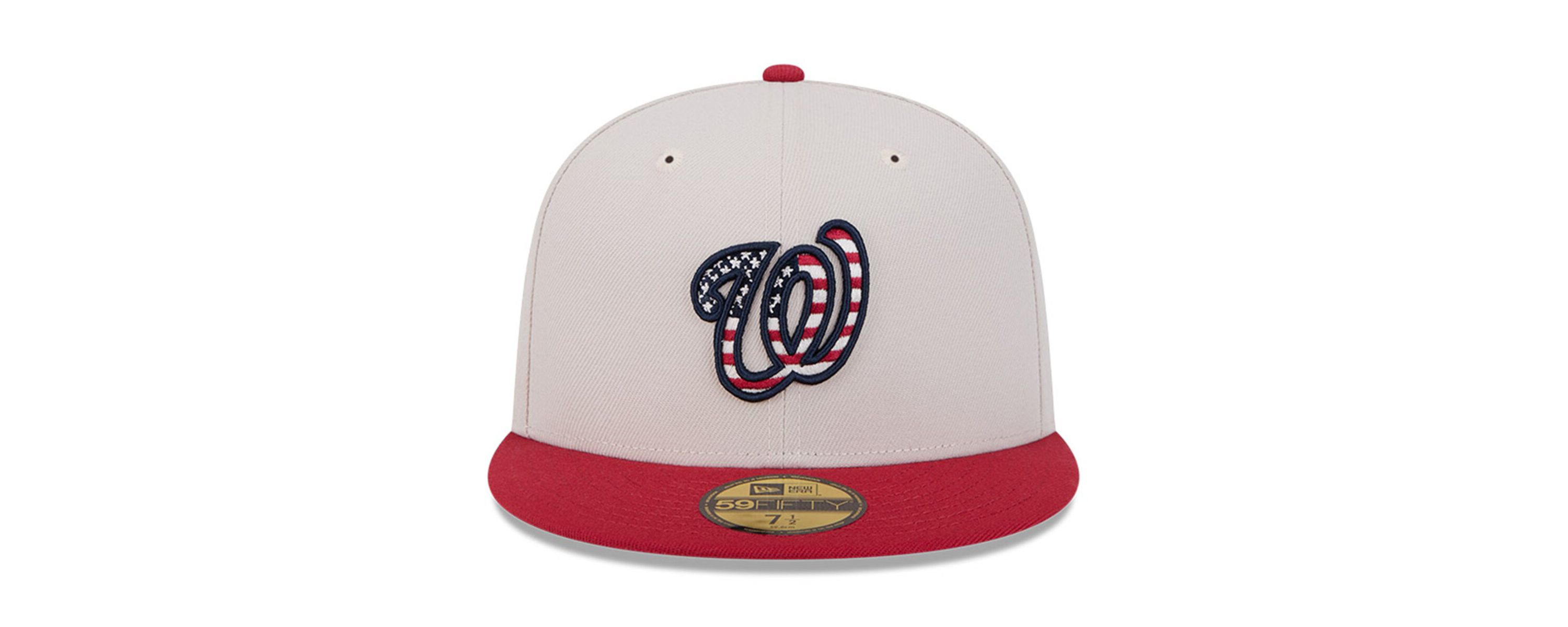 MLB Khaki/Red Washington Nationals 2024 Fourth of July 59FIFTY Fitted Hat