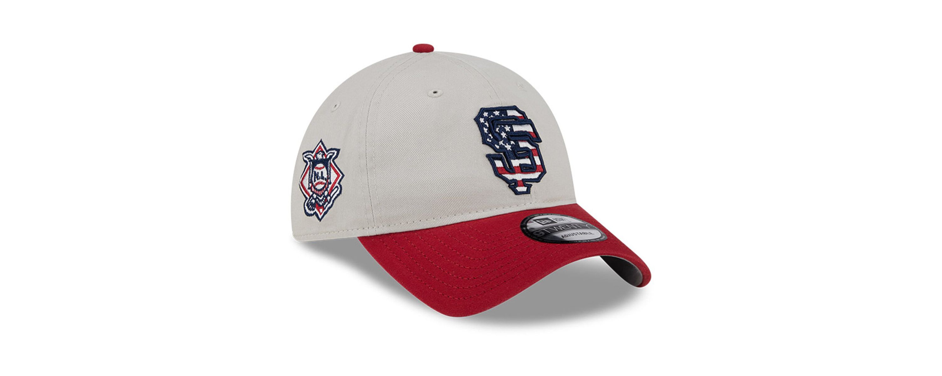 MLB Khaki/Red San Francisco Giants 2024 Fourth of July 9TWENTY Adjustable Hat