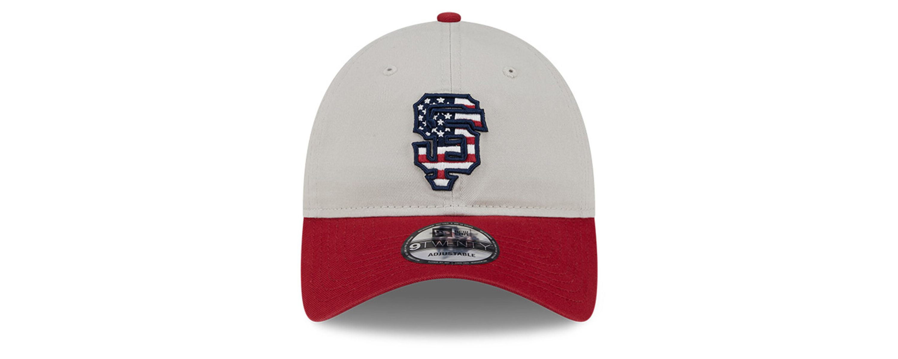 MLB Khaki/Red San Francisco Giants 2024 Fourth of July 9TWENTY Adjustable Hat