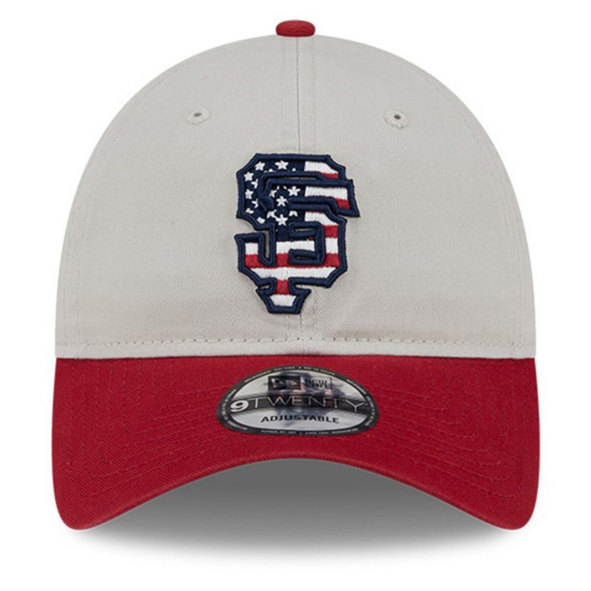 MLB Khaki/Red San Francisco Giants 2024 Fourth of July 9TWENTY Adjustable Hat