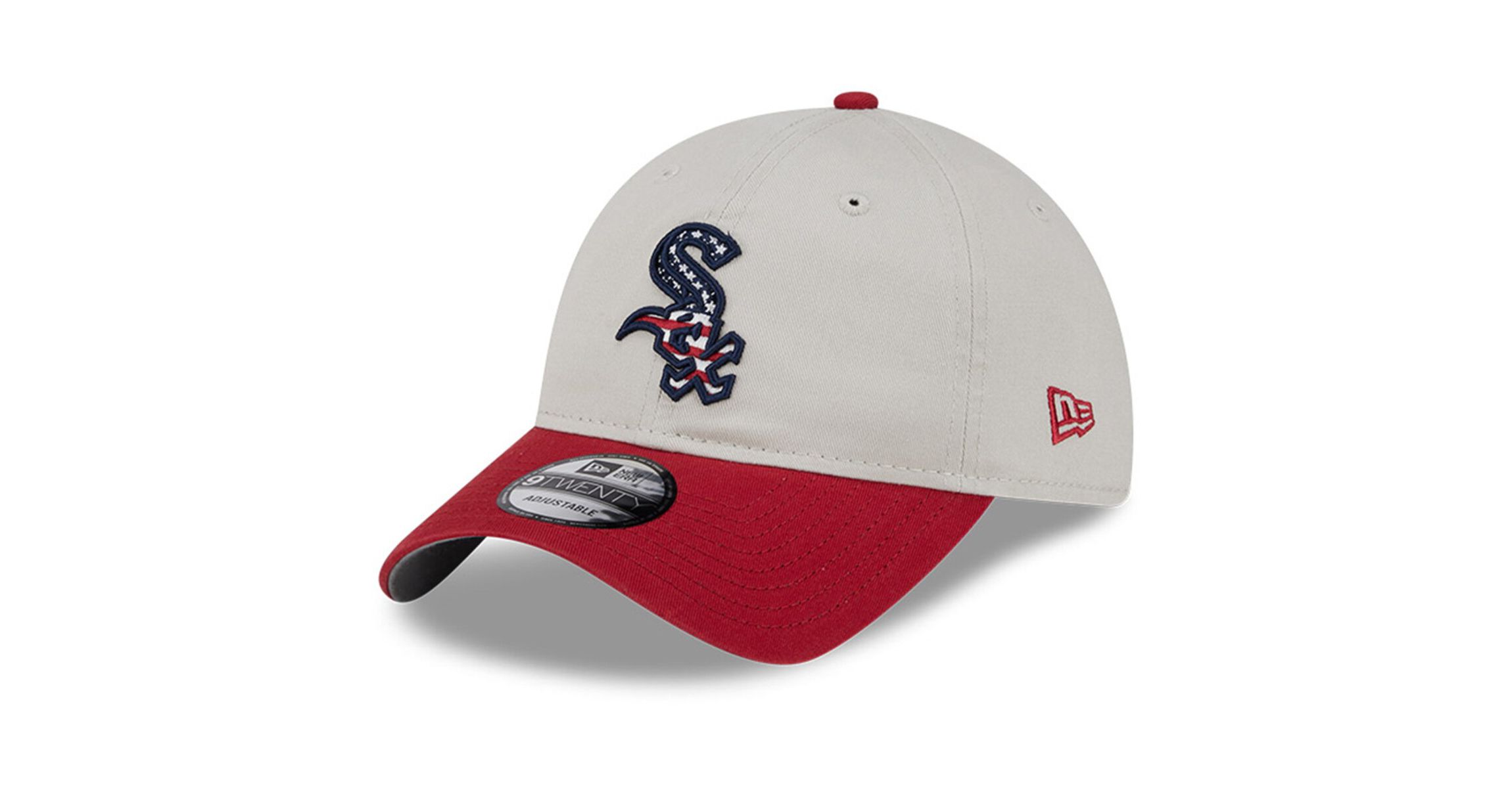 Chicago White Sox MLB Khaki/Red Chicago Sox 2024 Fourth of July 9TWENTY Adjustable Hat