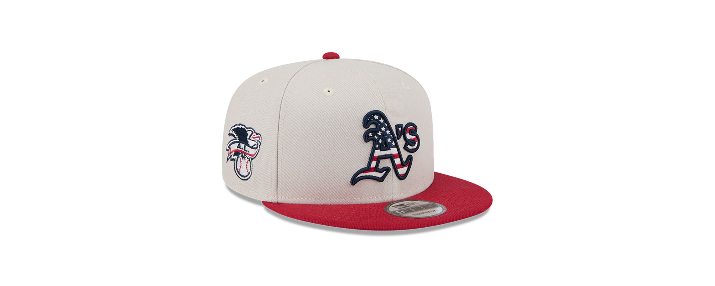 Oakland Athletics MLB Khaki/Red Athletics 2024 Fourth of July 9FIFTY Snapback Hat