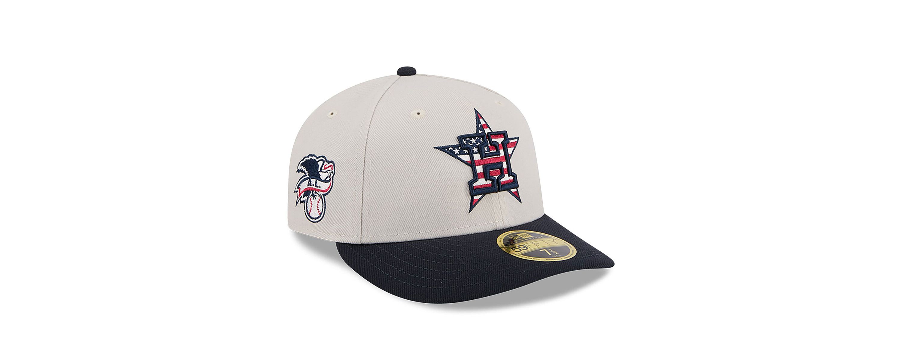 MLB Khaki/Black Houston Astros 2024 Fourth of July Low 59FIFTY Fitted Hat