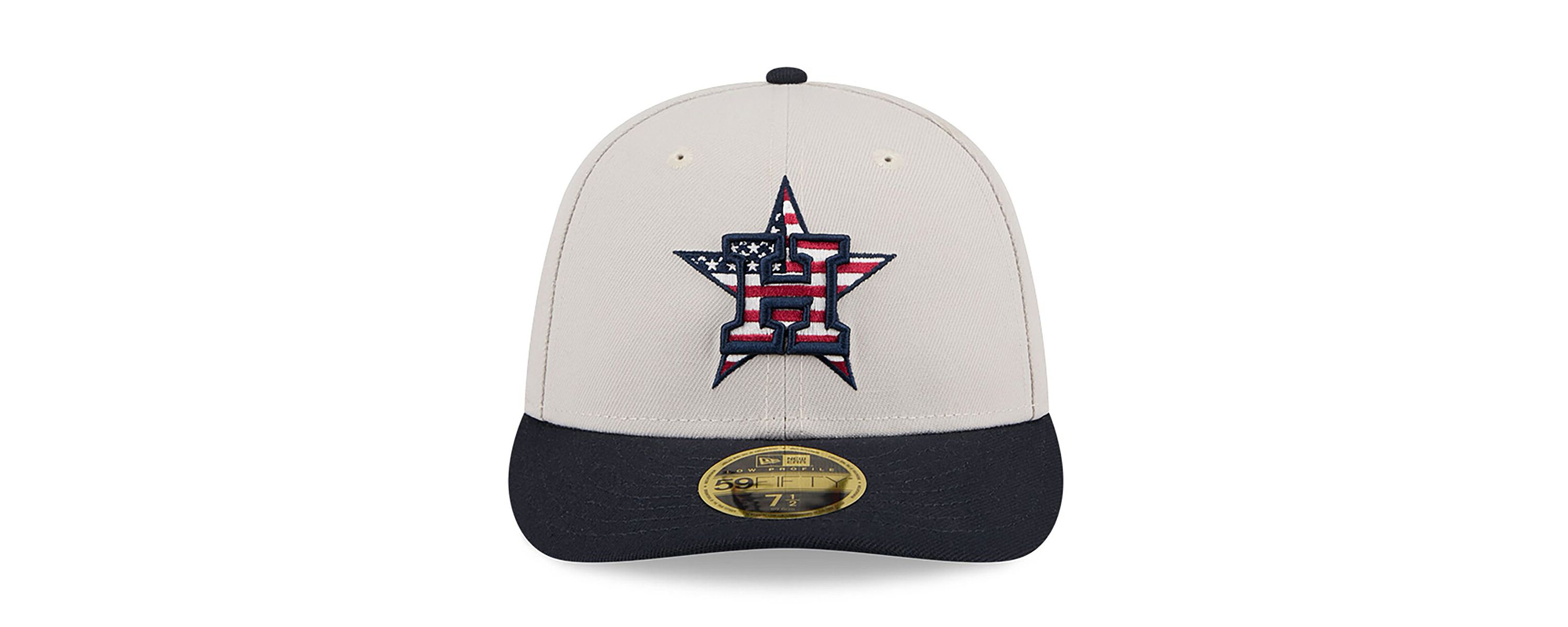 MLB Khaki/Black Houston Astros 2024 Fourth of July Low 59FIFTY Fitted Hat