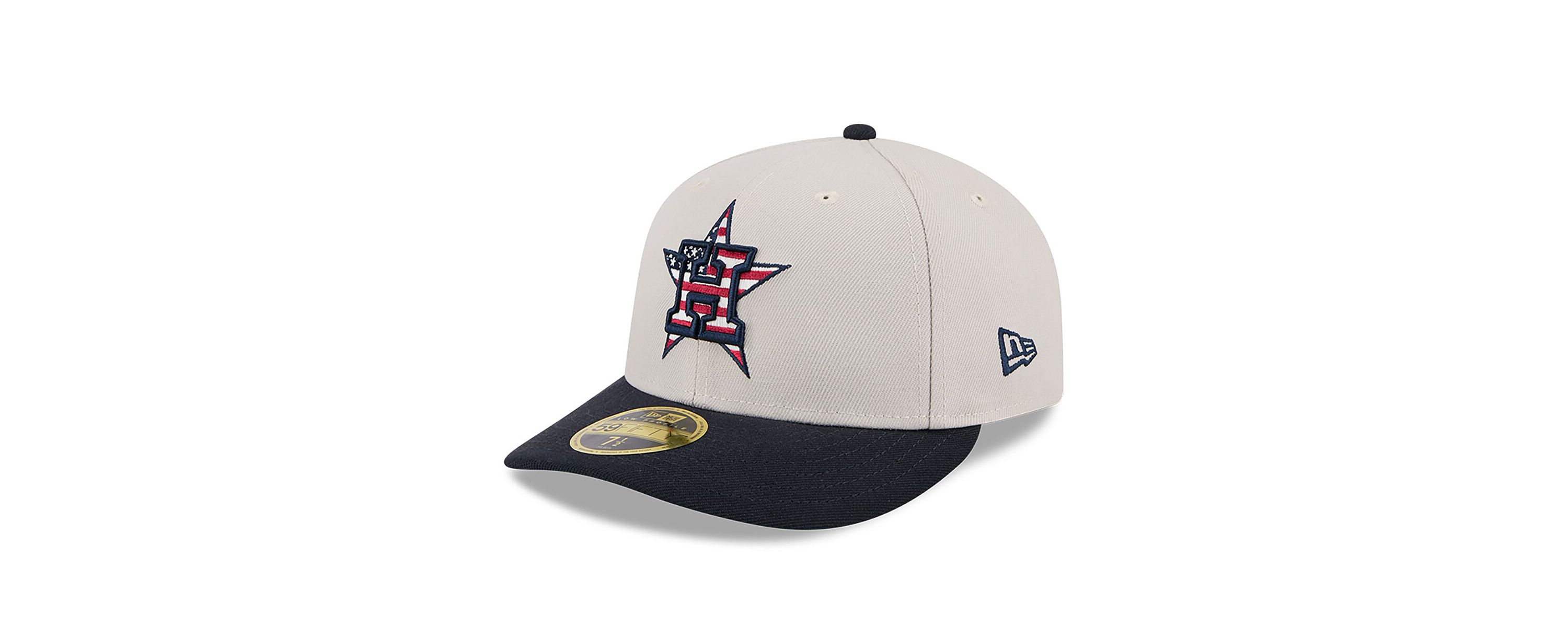 MLB Khaki/Black Houston Astros 2024 Fourth of July Low 59FIFTY Fitted Hat